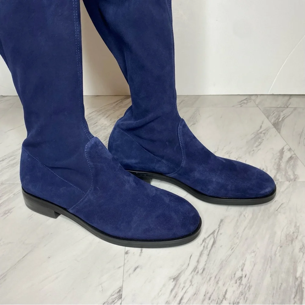 Stuart Weitzman Blue Suede Over The Knee Boot 7B